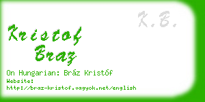 kristof braz business card