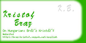 kristof braz business card